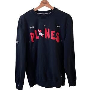 Paper Planes by Jay Z Crewneck Sweatshirt Black Men's SZ SMALL Streetwear Drip